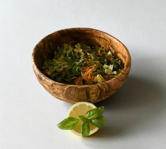 OLIVIKO 100% Handmade Olive Wood Bowl, salad Bowl, snack Bowl 8 / 20 cm inch Bowl