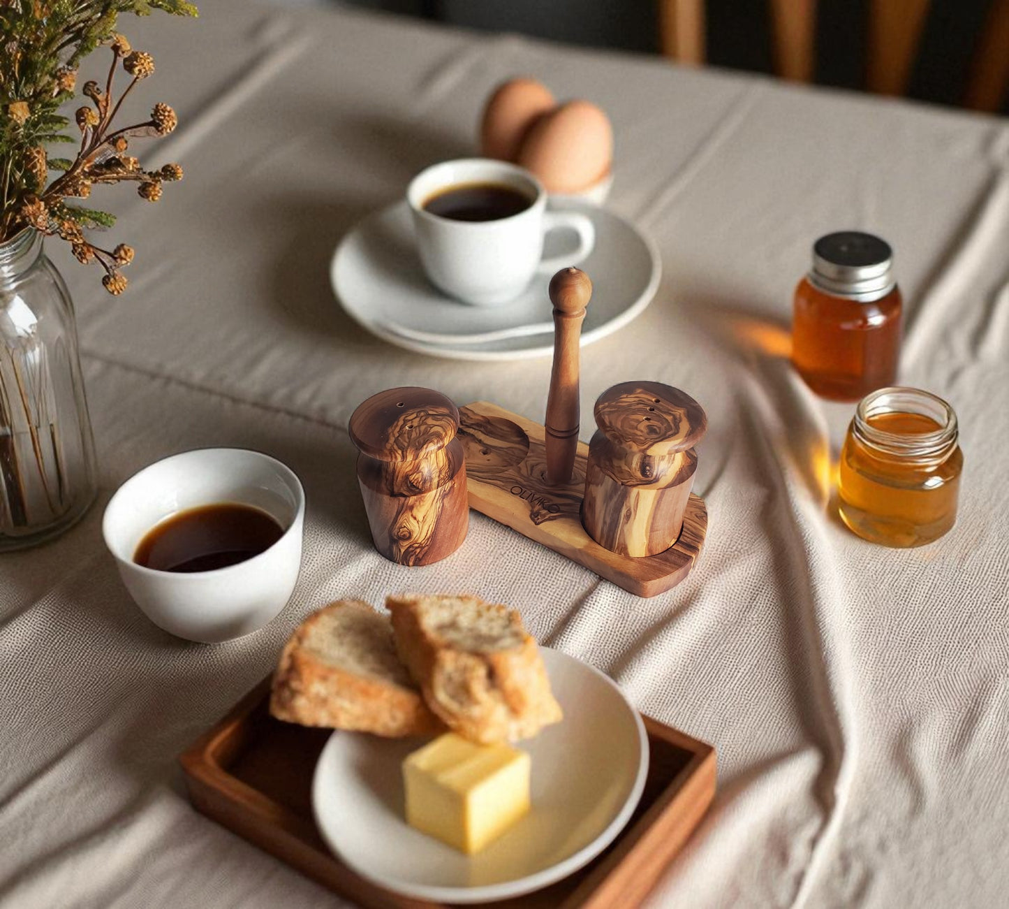 Handmade Olive Wood Salt and Pepper shaker