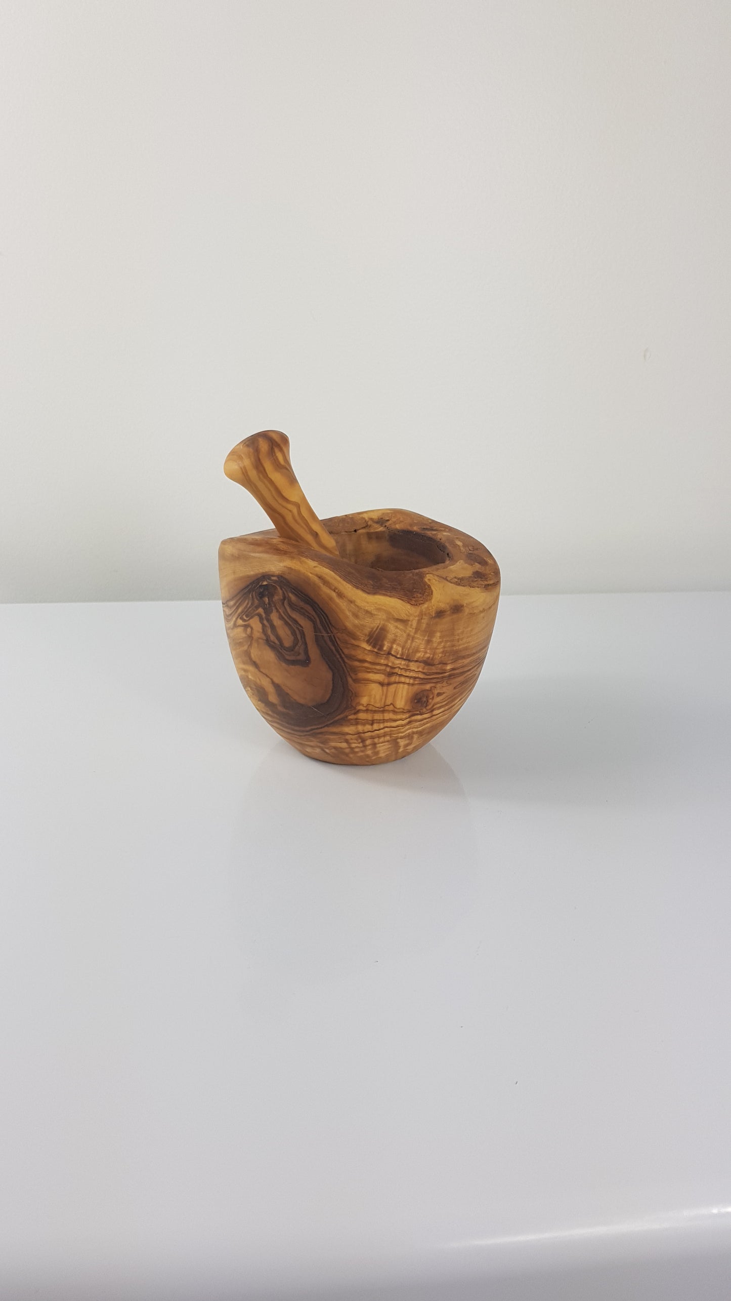 OLIVIKO 100% olive wood Mortar and Pestle Wooden Handmade