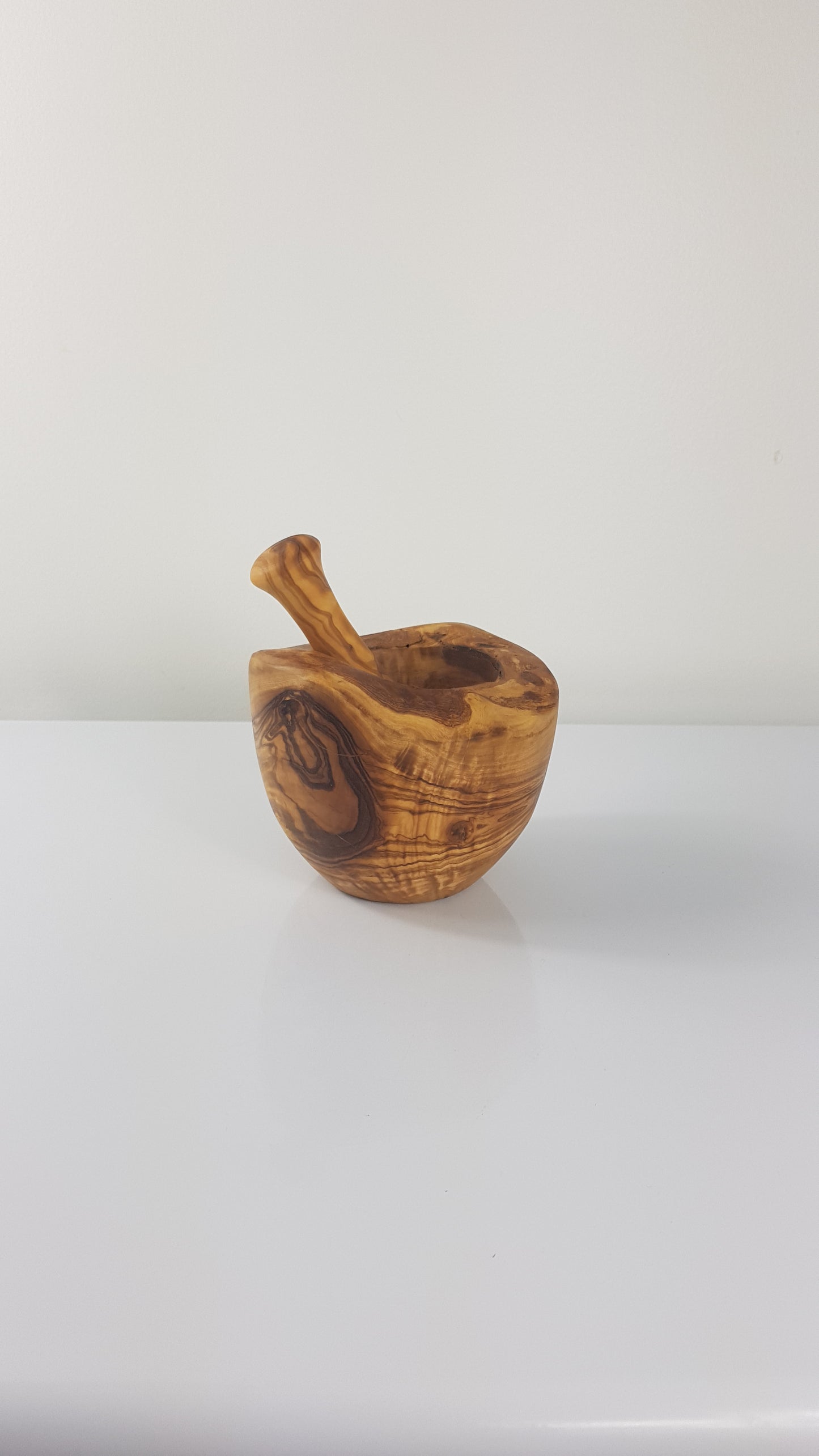 OLIVIKO 100% olive wood Mortar and Pestle Wooden Handmade