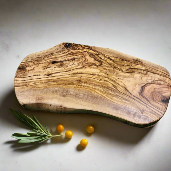 Planche à découper XL faite à la main 100 % bois d'olivier 20 L x 8 W pouces / 50 L x W 20 cm