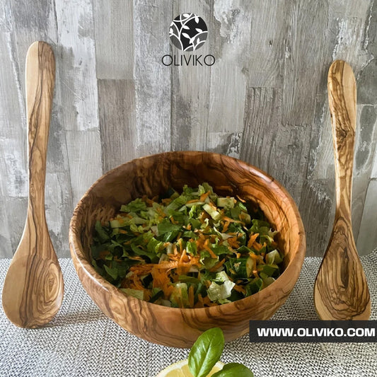 Copy of OLIVIKO 100% Handmade Olive Wood Bowl, salad Bowl, snack Bowl 8 inch Bowl