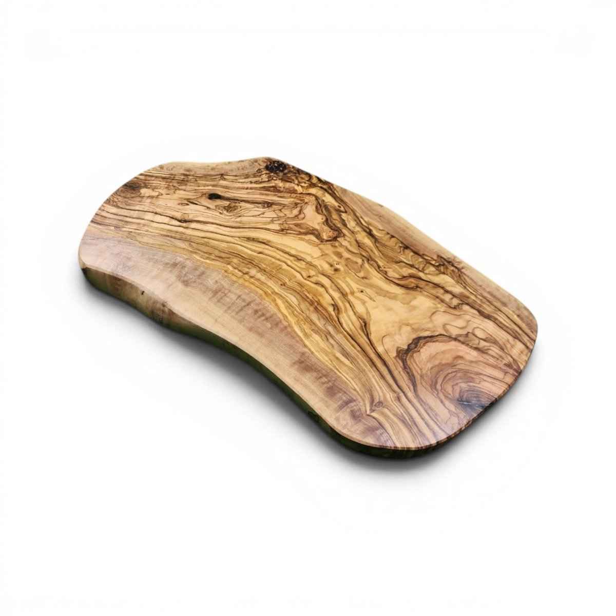 OLIVIKO Oval Olive Wood Cutting Board – 35 cm (14 in)