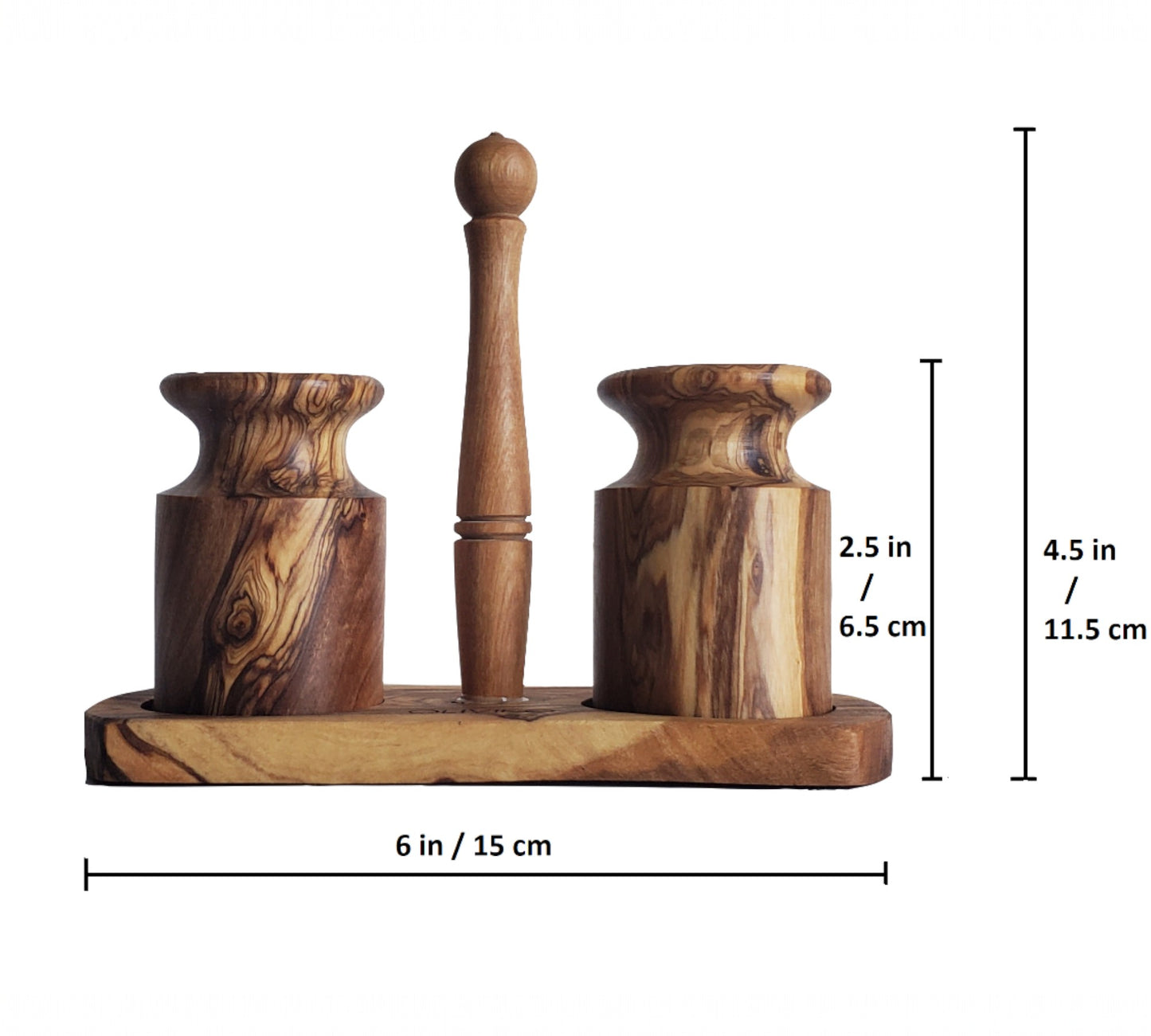Handmade Olive Wood Salt and Pepper shaker