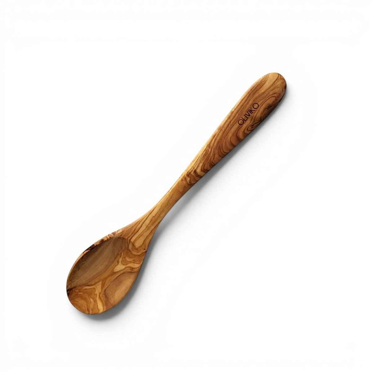 OLIVIKO Handcrafted Olive Wood Cooking Spoon – 12 Inch