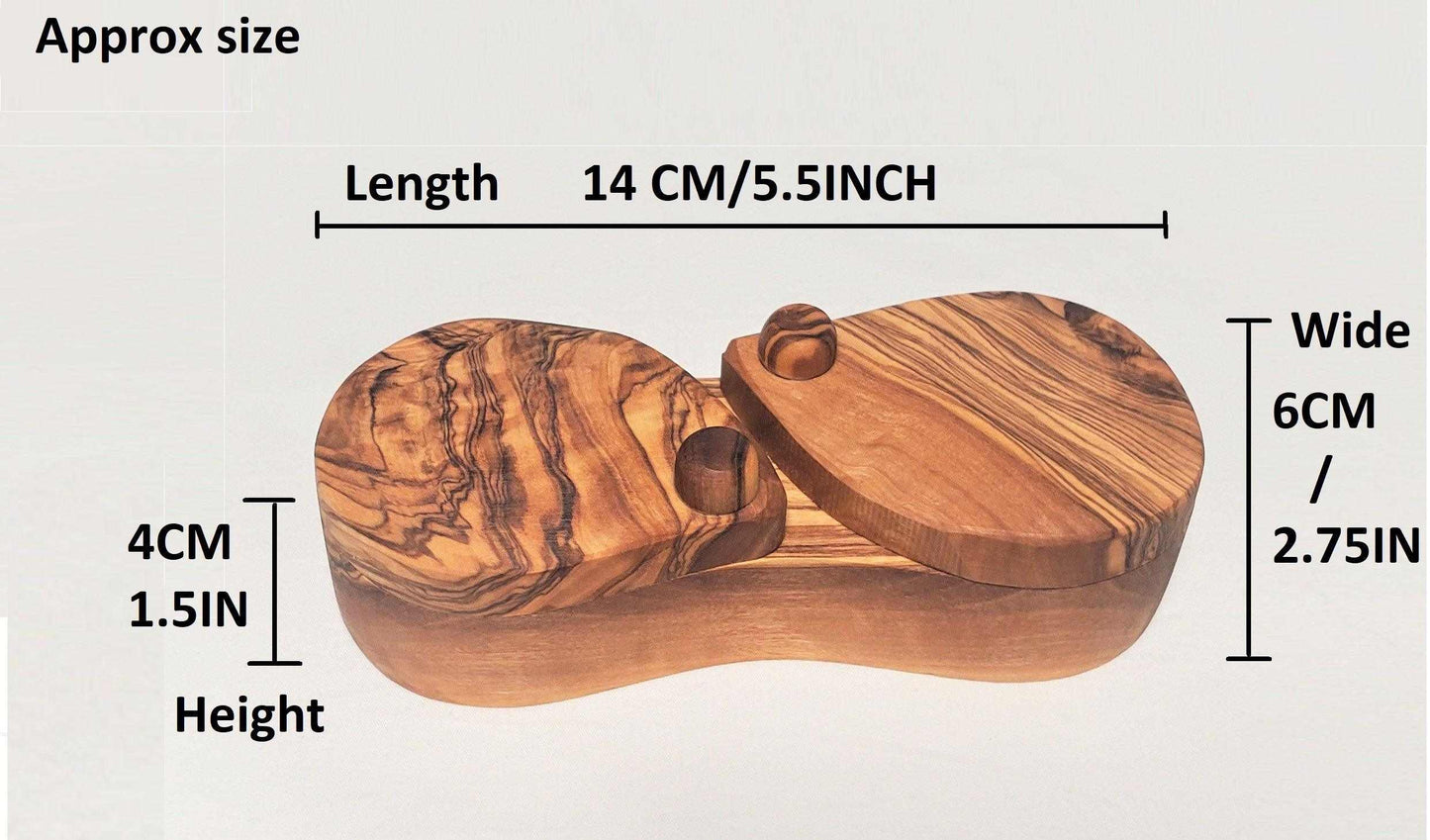 Handmade Olive Wood Salt and Pepper dispencer - oliviko