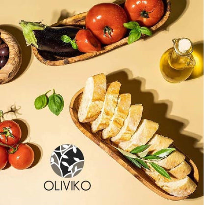 Handmade Olive wood Bread, fruit serving basket 14 L x 4 W inch / 35 L x 10 W cm