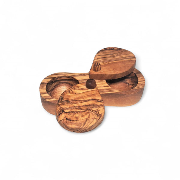 Handmade Olive Wood Salt and Pepper dispencer
