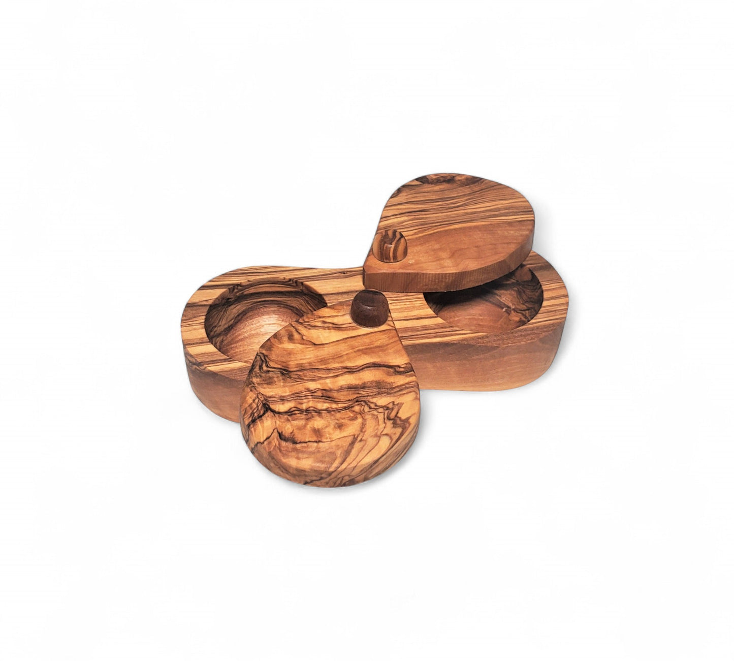 Handmade Olive Wood Salt and Pepper dispencer
