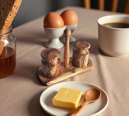 Handmade Olive Wood Salt and Pepper shaker