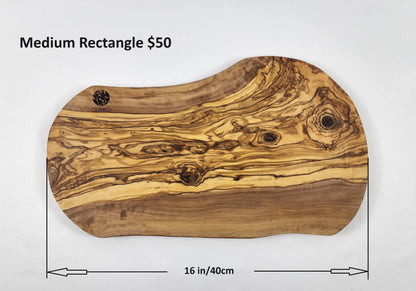 OLIVIKO Handmade 100% Olive Wood Cutting Board 16 L x 8 W  inch / 40 L x W 20cm