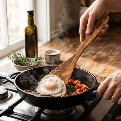 OLIVIKO Spatule en bois d'olivier fabriquée à la main – 30,5 cm