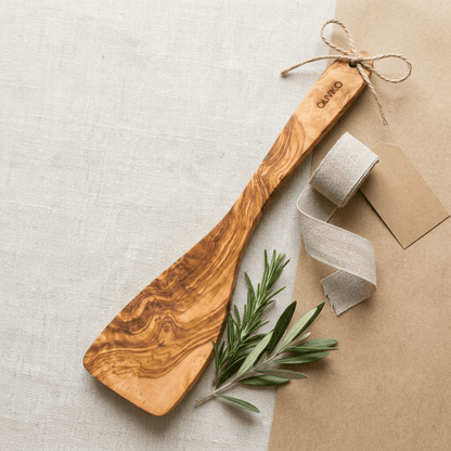 OLIVIKO Spatule en bois d'olivier fabriquée à la main – 30,5 cm