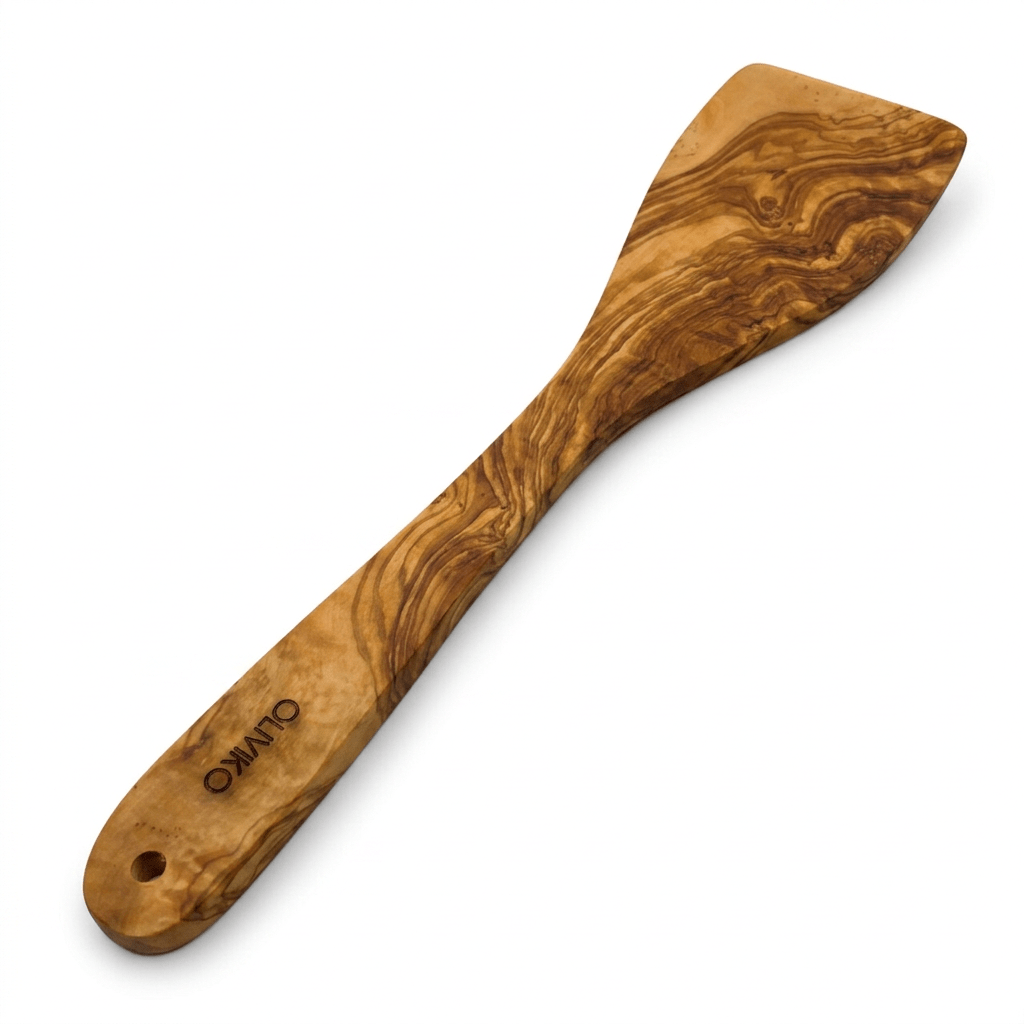 OLIVIKO Spatule en bois d'olivier fabriquée à la main – 30,5 cm