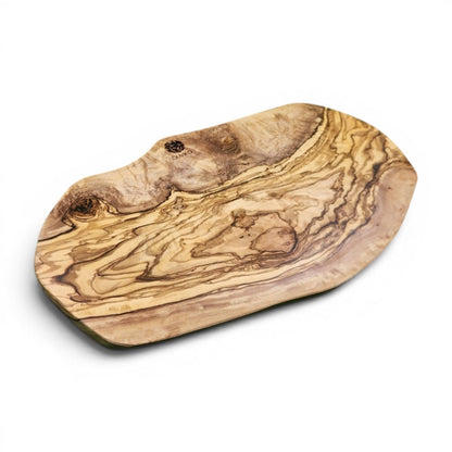 OLIVIKO Oval Olive Wood Cutting Board – 35 cm
