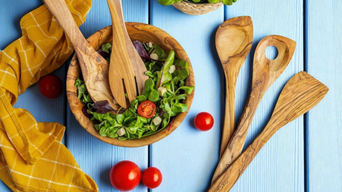 OLIVIKO Handcrafted Olive Wood Kitchenware Collection