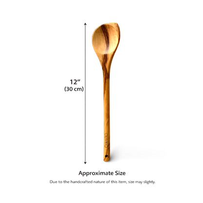 OLIVIKO Cuillère de cuisine artisanale en bois d'olivier – 30 cm