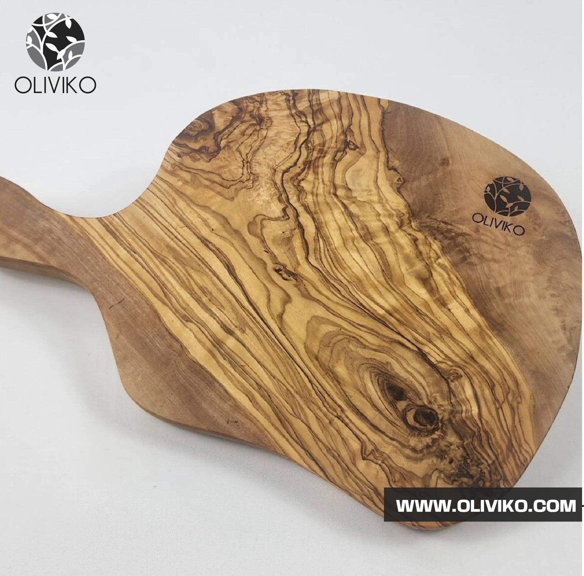 Handmade 100% Olive Wood Cutting Board, Chopping Bread, Fruit, Meat 12.5 L x 7.25 W inch / 30 L x 18 W cm - oliviko