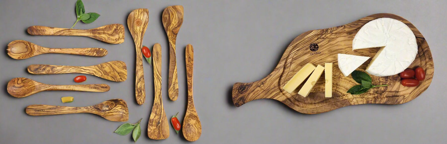 Handmade 100% Olive Wood Cutting Board, Chopping Bread, Fruit, Meat 12.5 L x 7.25 W inch / 30 L x 18 W cm