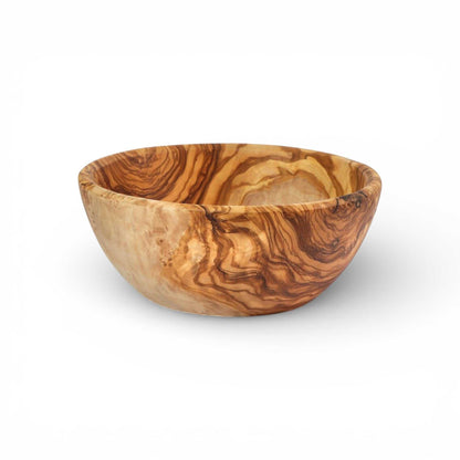 OLIVIKO Olive Wood Bowl handcrafted natural wooden serving bowl with unique grain patterns