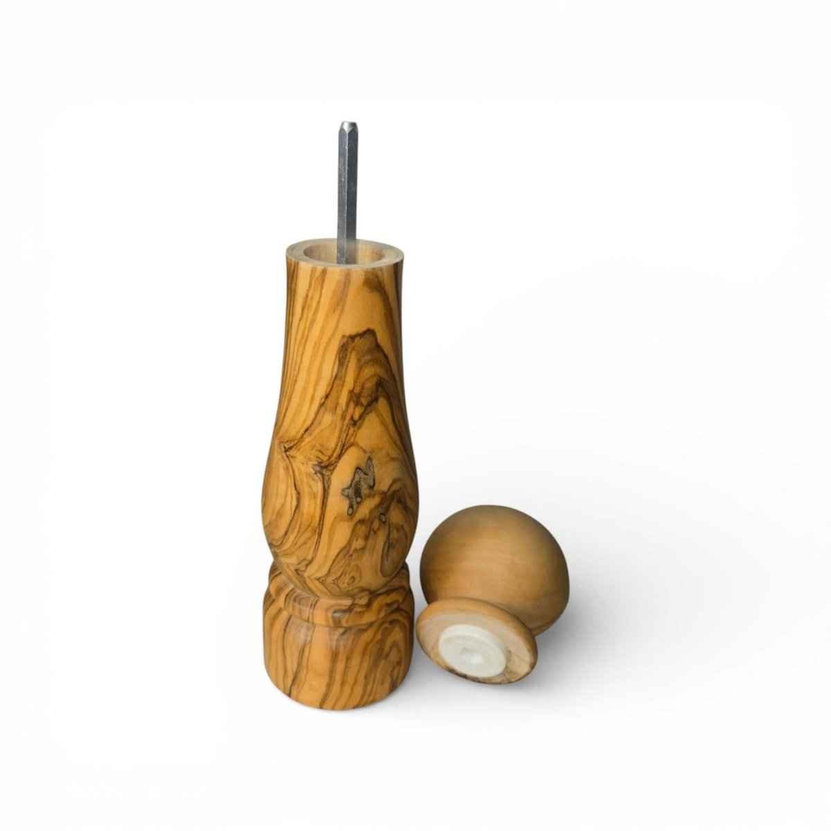 OLIVIKO Olive Wood Salt & Pepper Mill Set of 2 – 9 Inch | CrushGrind® Ceramic
