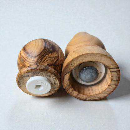 OLIVIKO  Olive Wood Salt & Pepper Grinder mill | CrushGrind® Ceramic 7 inches