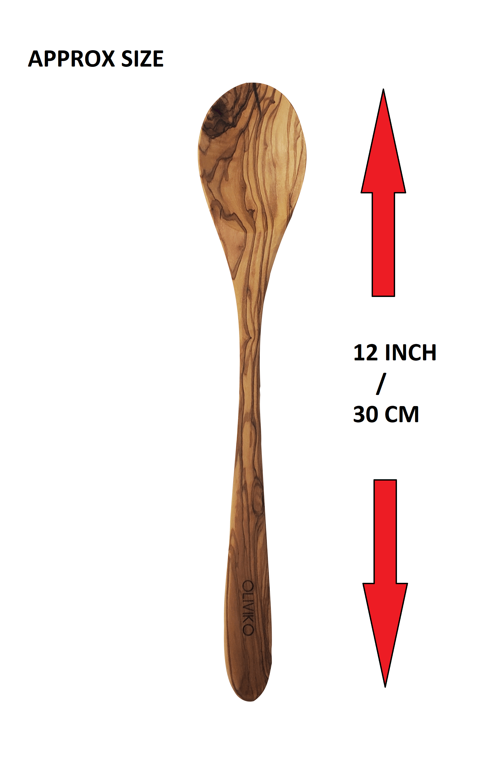 Handmade Olive Wood Utensils Kit of 5 Utensils 1 Spatula + 4 Spoon 100% Olive Wood - oliviko