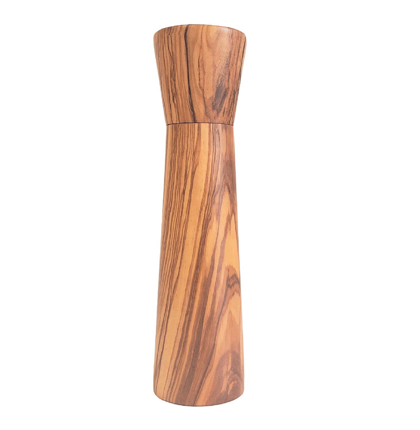 Olive Wood Mill with a Ceramic Mechanism, Grinder ( Salt, Pepper, Coffee, dried herbs and many spices) 9 inch height - oliviko